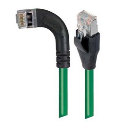 屏蔽6类直角型跳线，直通/直角左出线，绿，30英尺（9.1米）的图片