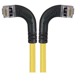 屏蔽6类直角型跳线，直角左出线/直角右出线，黄，10英尺（3米）的图片