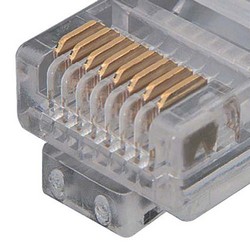 双屏蔽26AWG多股超5类RJ45/RJ45跳线，黑，20英尺（6.1米）的图片