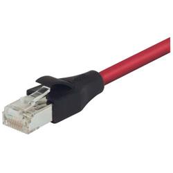 双屏蔽26AWG多股超5类RJ45/RJ45跳线，红，15英尺（4.6米）的图片